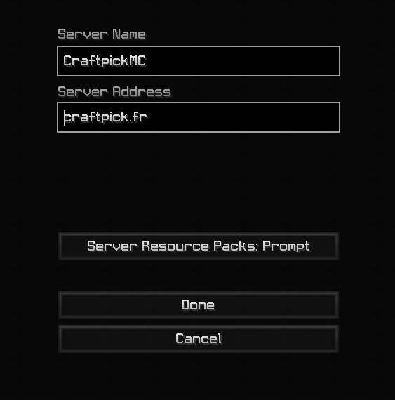 Comment rejoindre Craftpick-MC